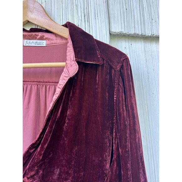 CP Shades x Free People Red Velvet‎ Tunic Dress Mini Silk Blend Size S Small - Picture 3 of 10